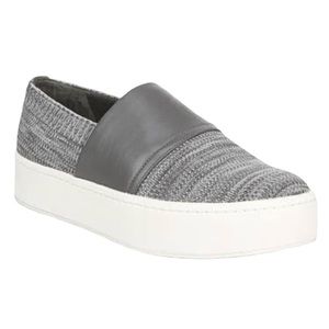 Vince Gray and White Women's Sneakers